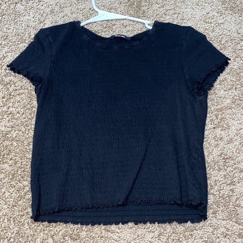 black american eagle crop top